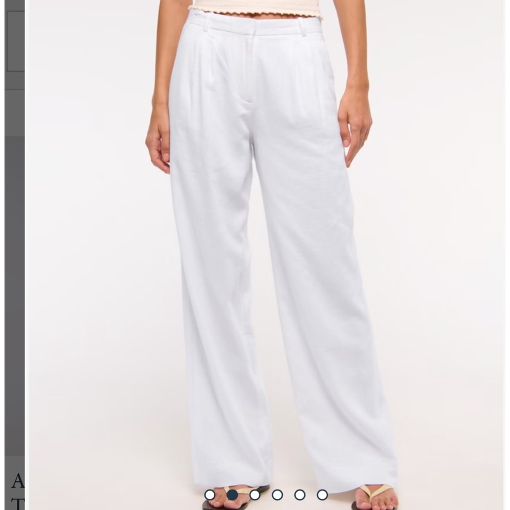 Abercrombie & Fitch Cream Linen Trousers love curb size 29 P